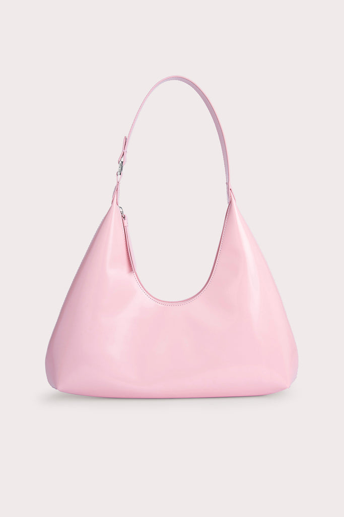 BY FAR Baby Amber Semi Patent Leather Bag in Peony