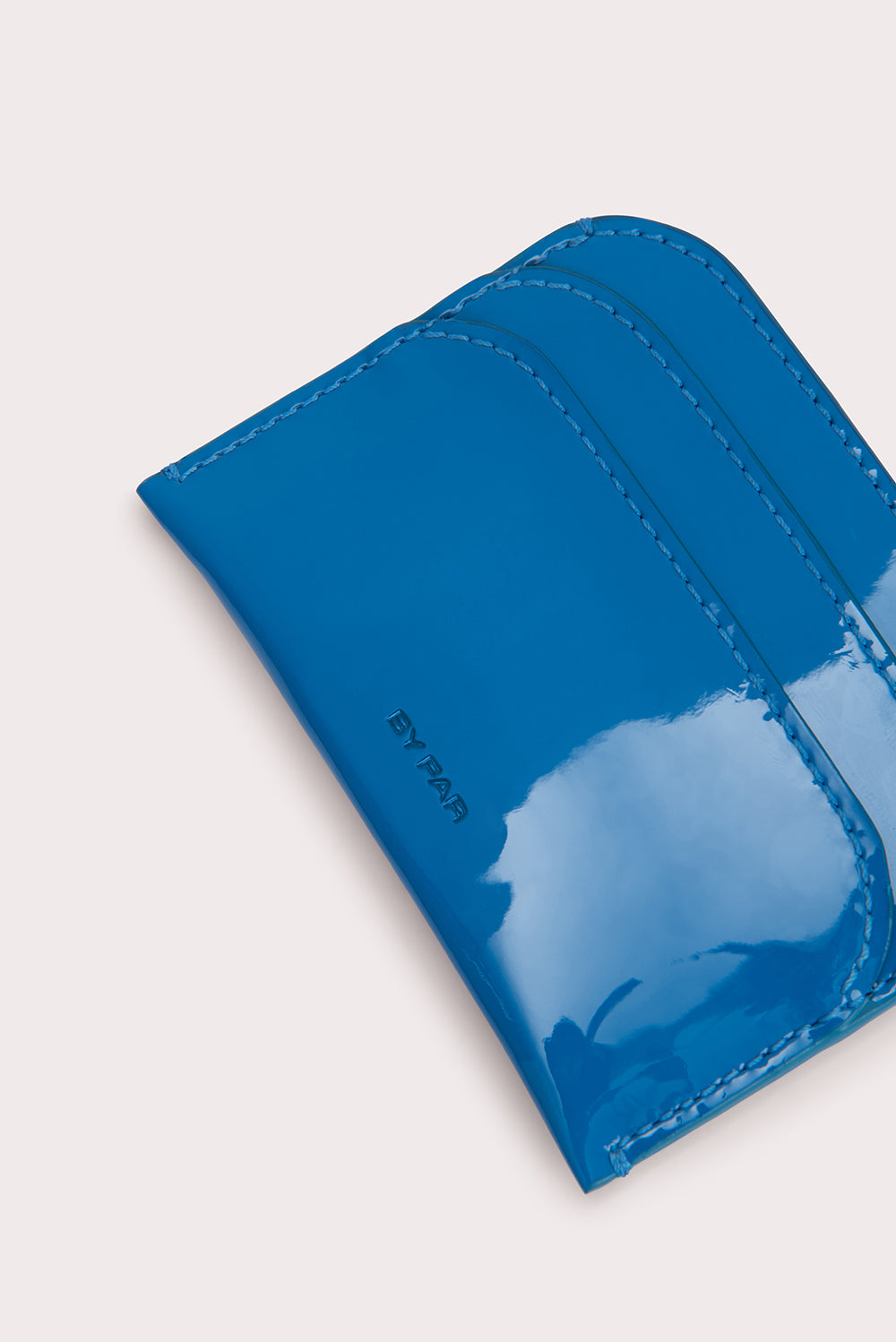 Horizon Card Holder Cerulean Patent Leather