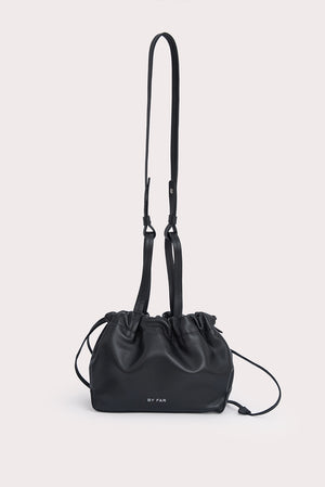 Black Calf Leather Crossbody Bag Leather Bucket Bag Leather 
