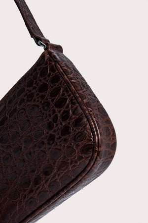 Rachel Sequoia Circular Croco Embossed Leather