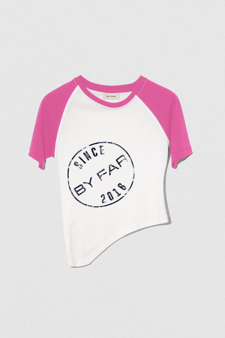 RASCAL BABY T T-SHIRT PINK-OFF WHITE LYOCELL BLEND