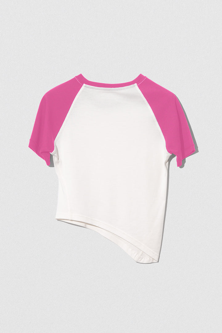 RASCAL BABY T T-SHIRT PINK-OFF WHITE LYOCELL BLEND