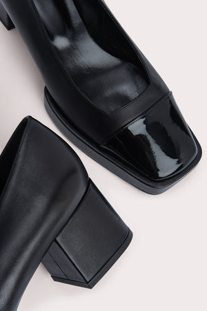 Sava Black Patent and Nappa Leather