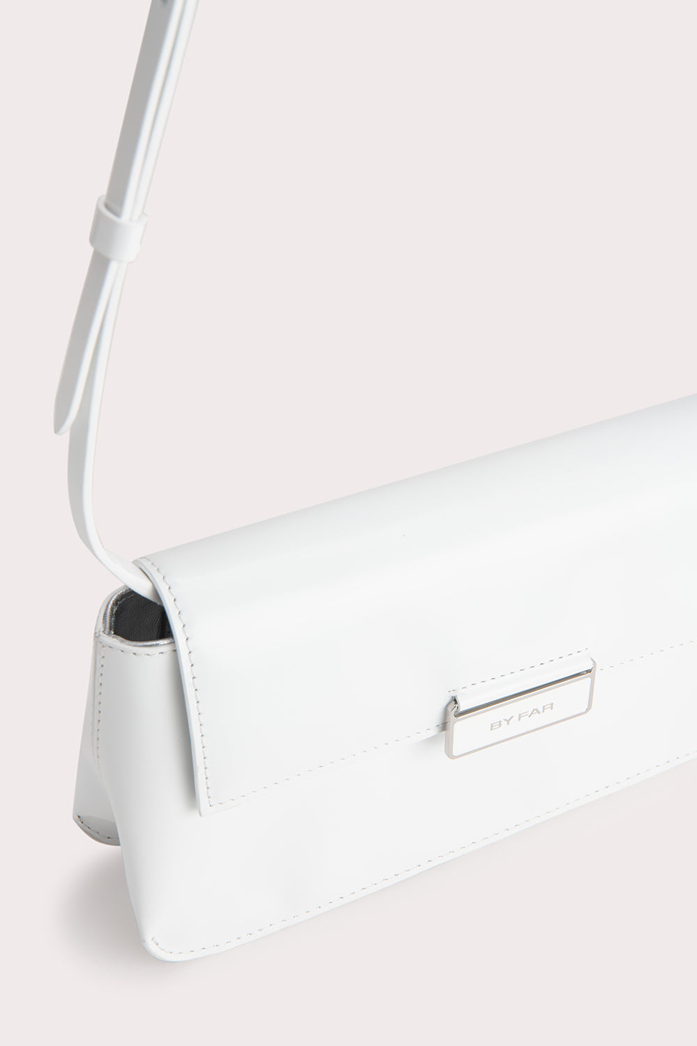 Tilda Pochette White Semi Patent Leather - BY FAR