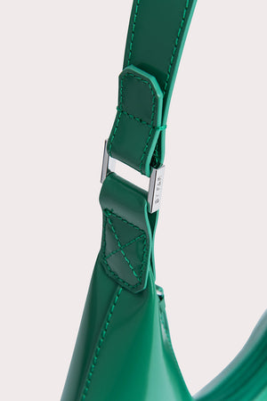 Amber Clover Green Semi Patent Leather