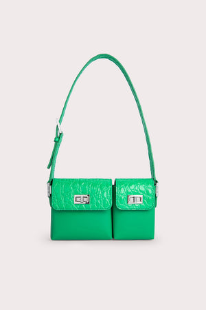 Baby Billy Super Green Croco and Semi Patent Leather