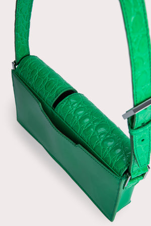 Baby Billy Super Green Croco and Semi Patent Leather