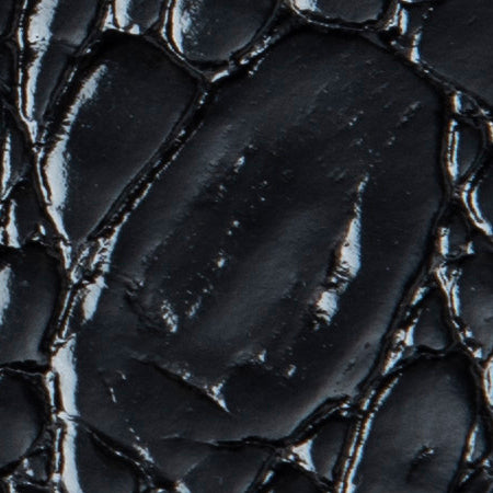 Katina Black Circular Croco Embossed Leather - BY FAR