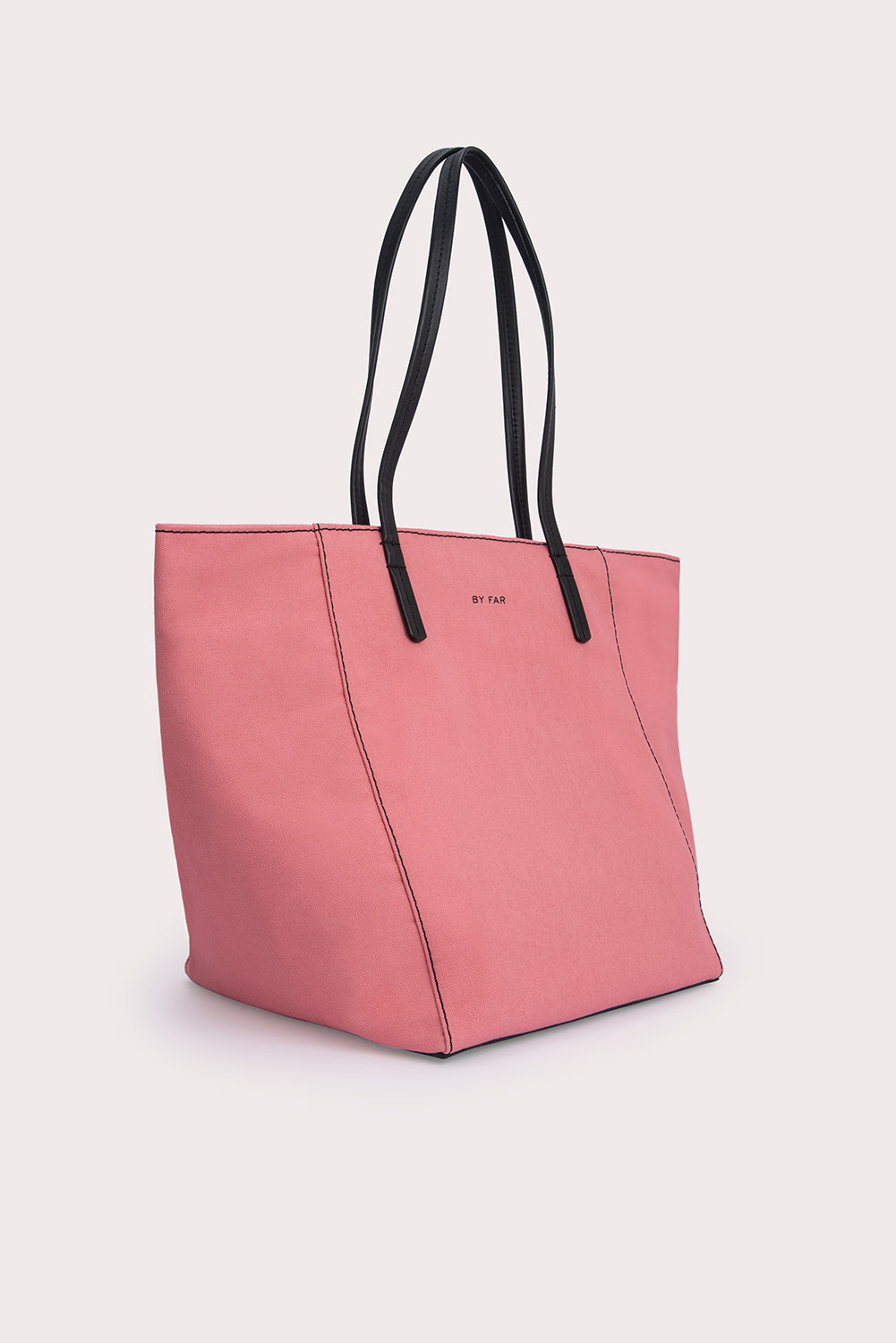 Club Tote Taffy Pink and Black Canvas and Nappa Leather