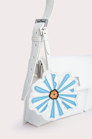 Forever Flower Charm Mixed Grained Leather