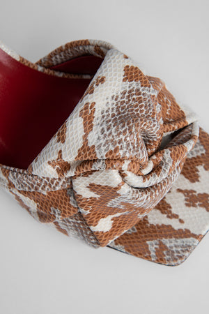 Lana Almond Snake Print Leather