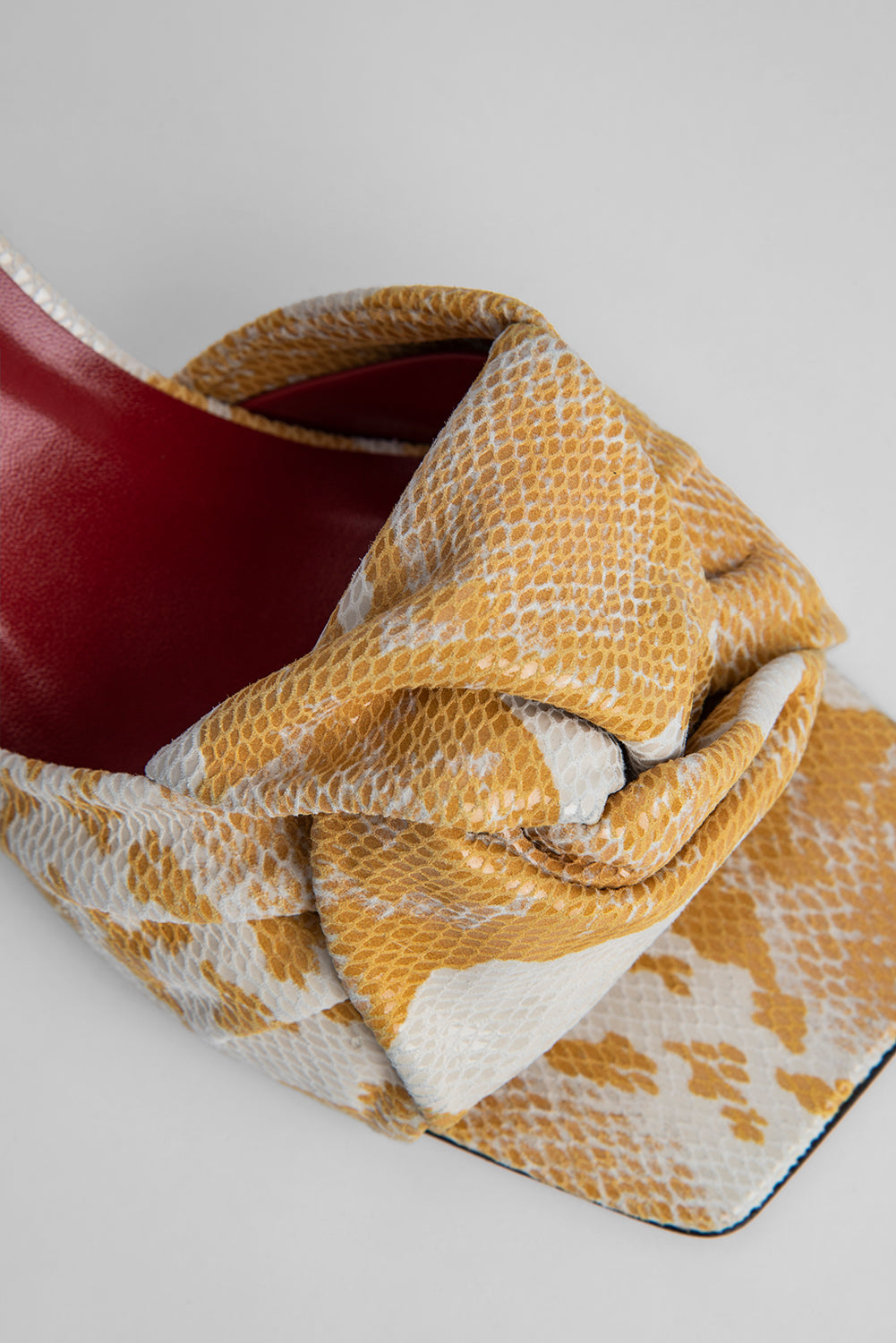 Lana Saffron Snake Print Leather