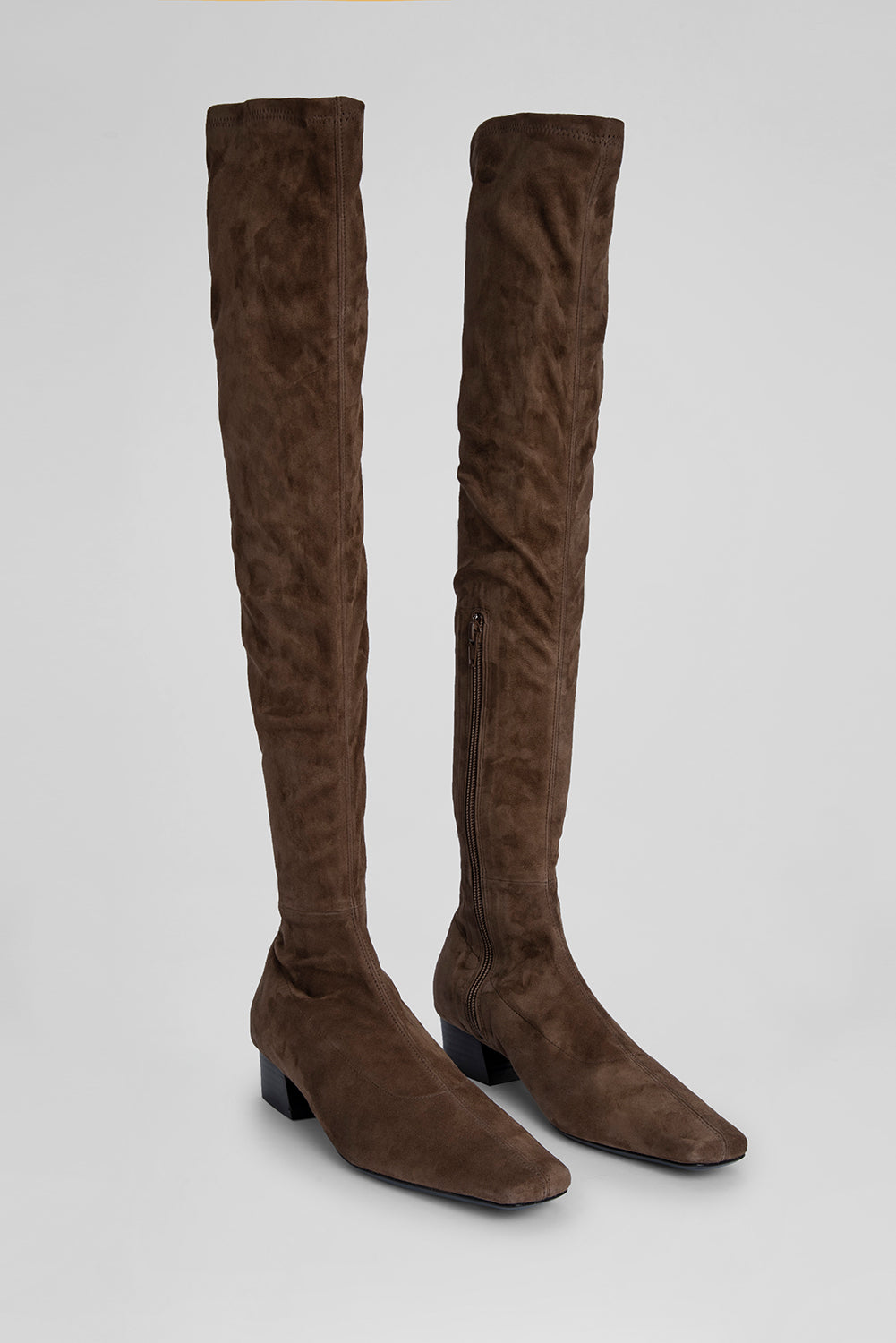 Colette Wood Stretch Suede Leather
