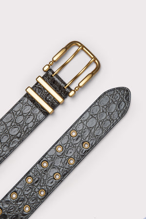 Duo Cement Circular Croco Embossed Leather