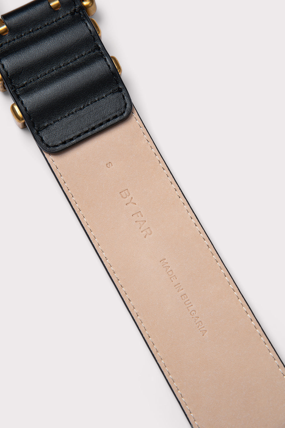 Duo Belt - by Far - Grey - Croc Leather