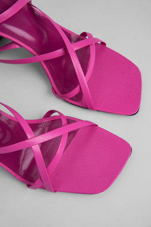 Kersti Hot Pink Grained Leather