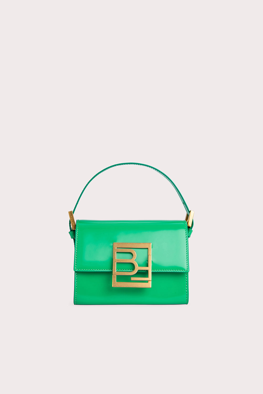 Baguette Phone Pouch - Green patent leather pouch