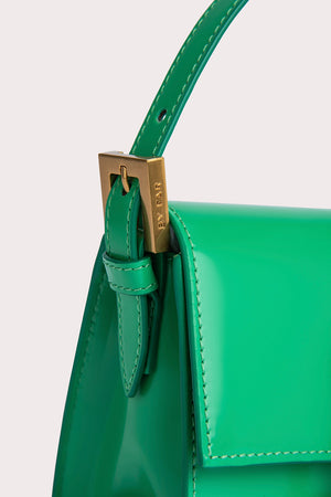 Fran Super Green Semi Patent Leather