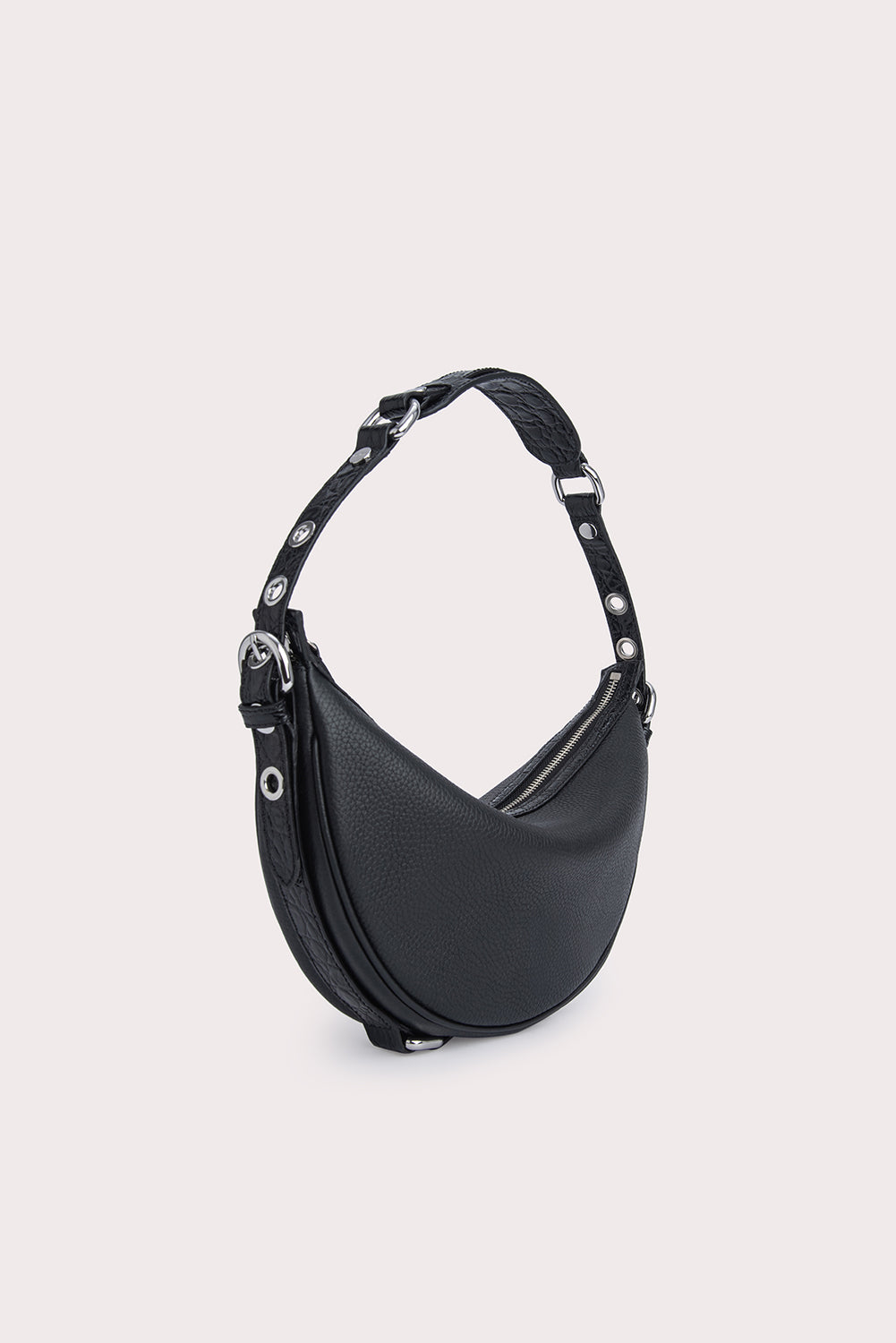Rachel black stud leather bag, Designer Collection
