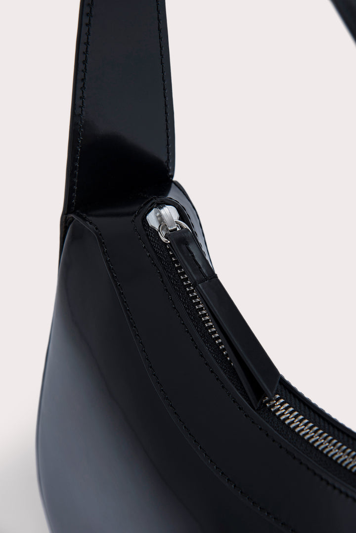 Kiki Black Semi Patent Leather