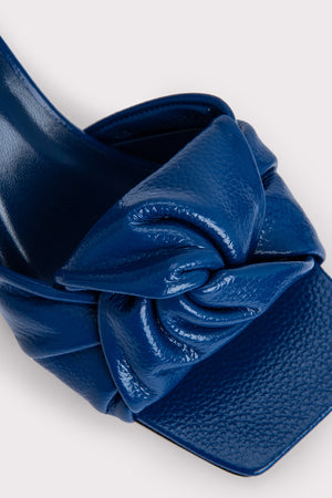 Lana Deep Blue Gloss Grained Leather