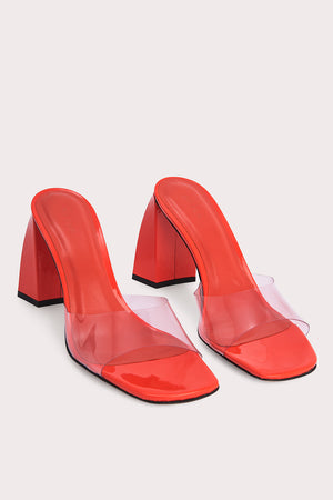 Michele Lipstick and Flame PVC and Patent Leather