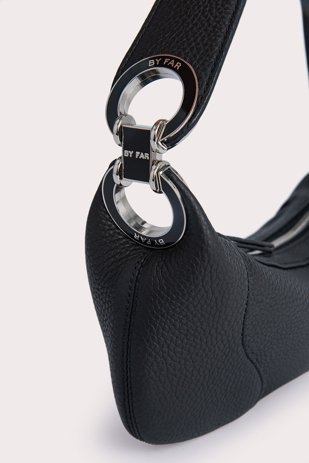 Mini Amira Black Flat Grain Leather – BY FAR