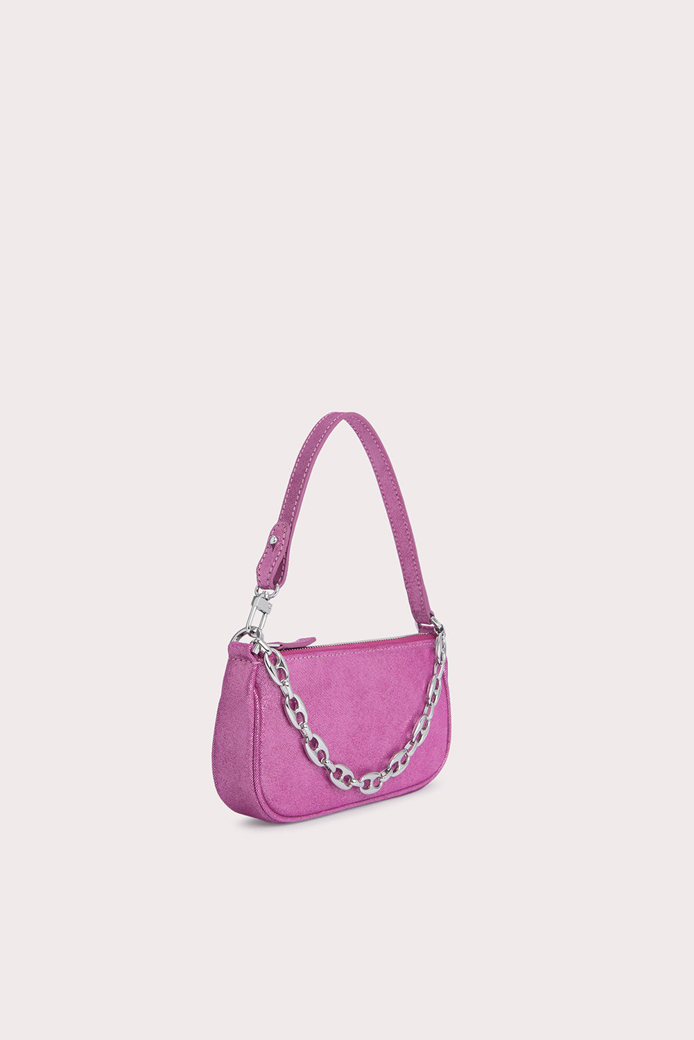 By FAR Rachel Leather Shoulder Bag, Pink