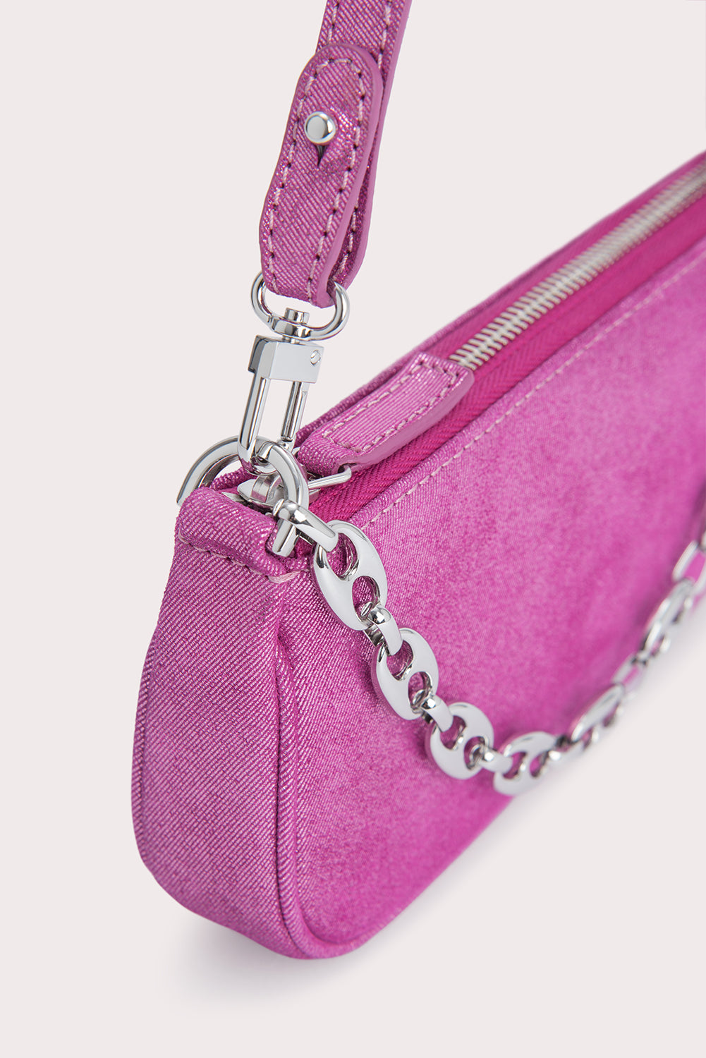 BY FAR Leather Mini Rachel Shoulder Bag - Pink on Garmentory