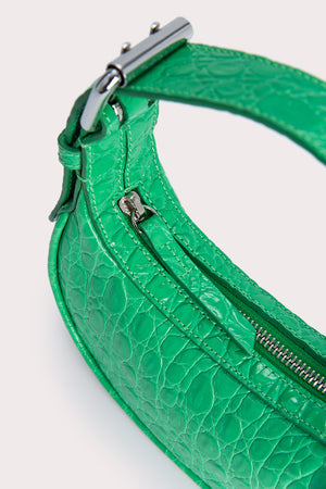 Mini Soho Super Green Circular Croco Embossed Leather