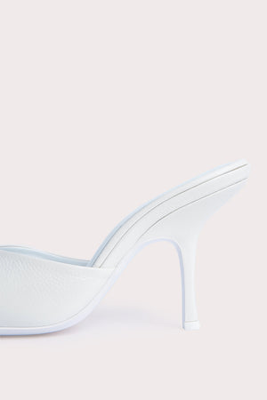 Mora White Gloss Grained Leather
