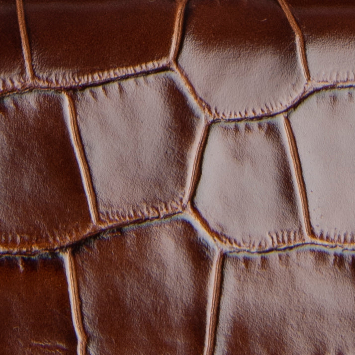 Merci Mini — Tabac Embossed Leather - FINAL SALE
