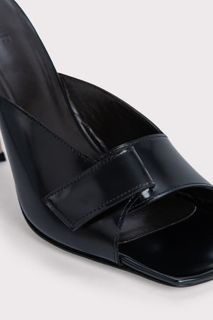 Olivia Black Semi Patent Leather