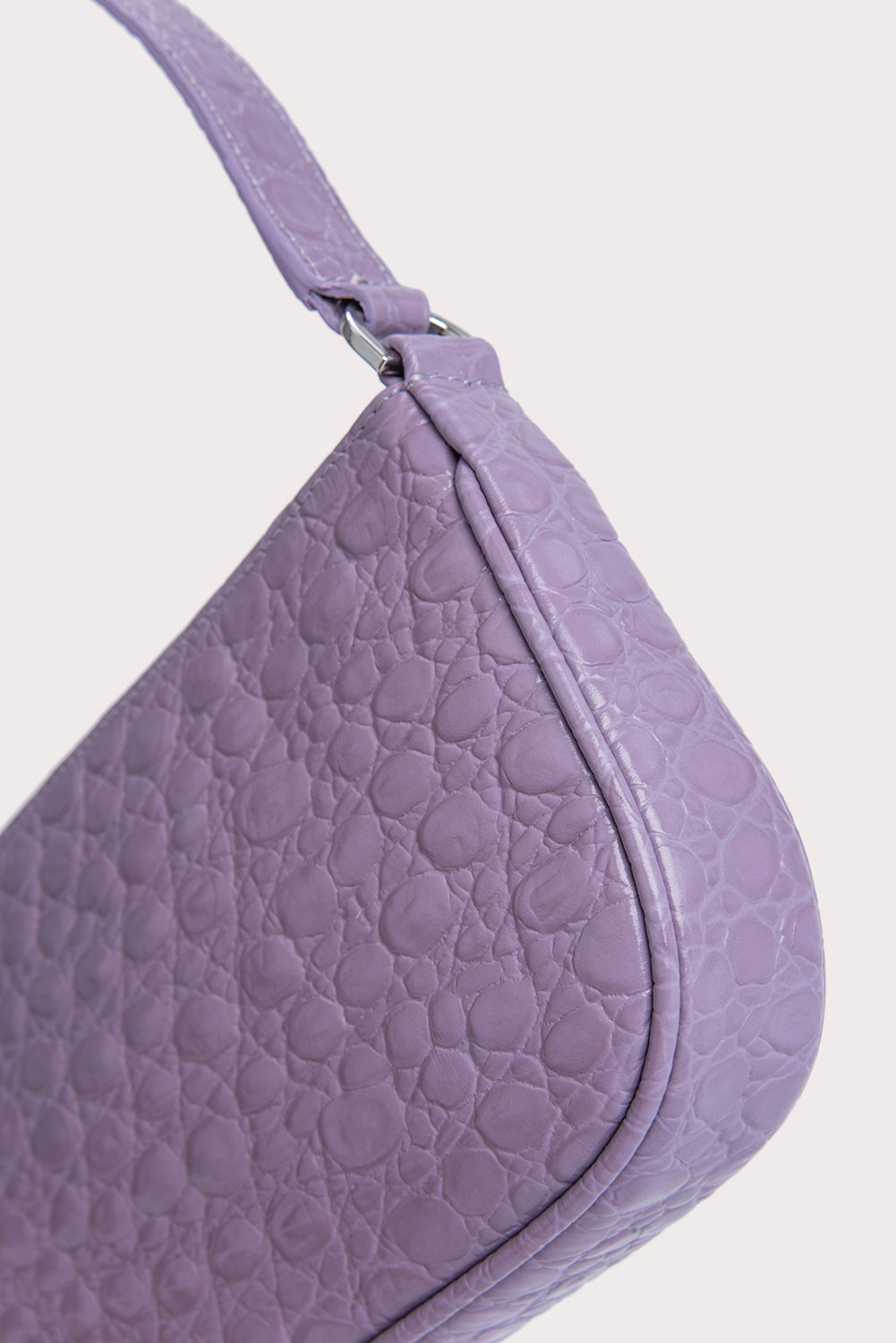 Rachel Purple Haze Circular Croco Embossed Leather