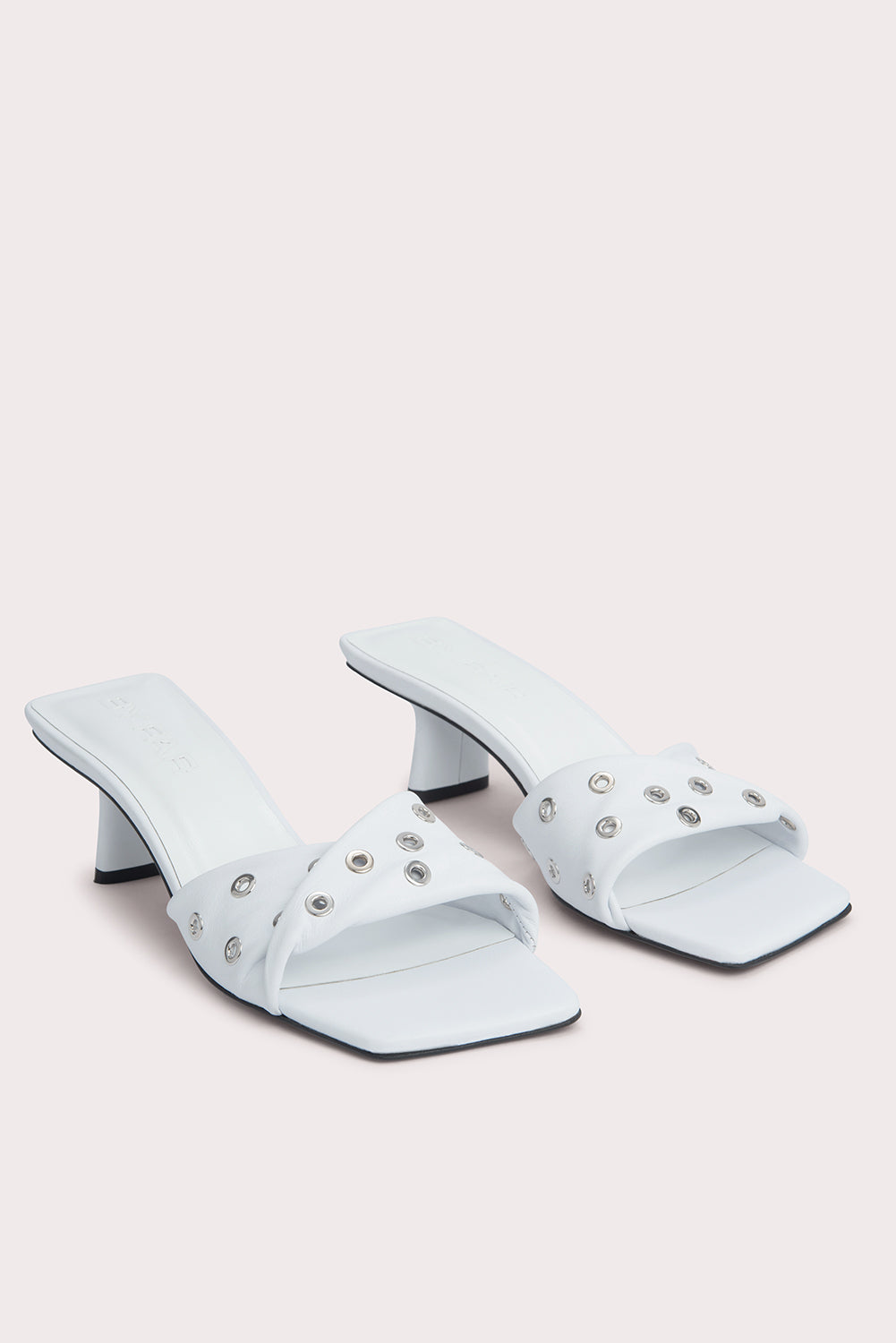 Rocco White Nappa Leather and Eyelets