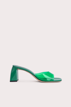Romy Clover Green PVC and Patent Leather